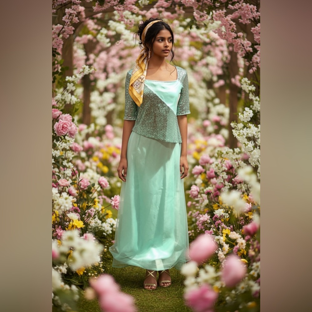 Vintage Sequin asymmetrical dress